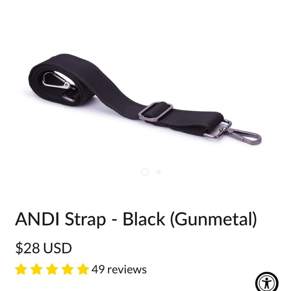 ANDI Strap Black Gunmetal NWOT - Picture 4 of 4